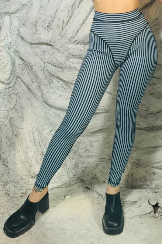 SAMPLE #271 - S Blue Stripe Yoga Pants sold by Fashion Brand Company