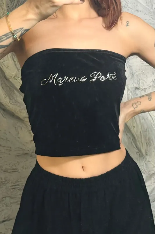 SAMPLE #255 - S Marcus Pork Velvet Tube Top made by Fashion Brand Company