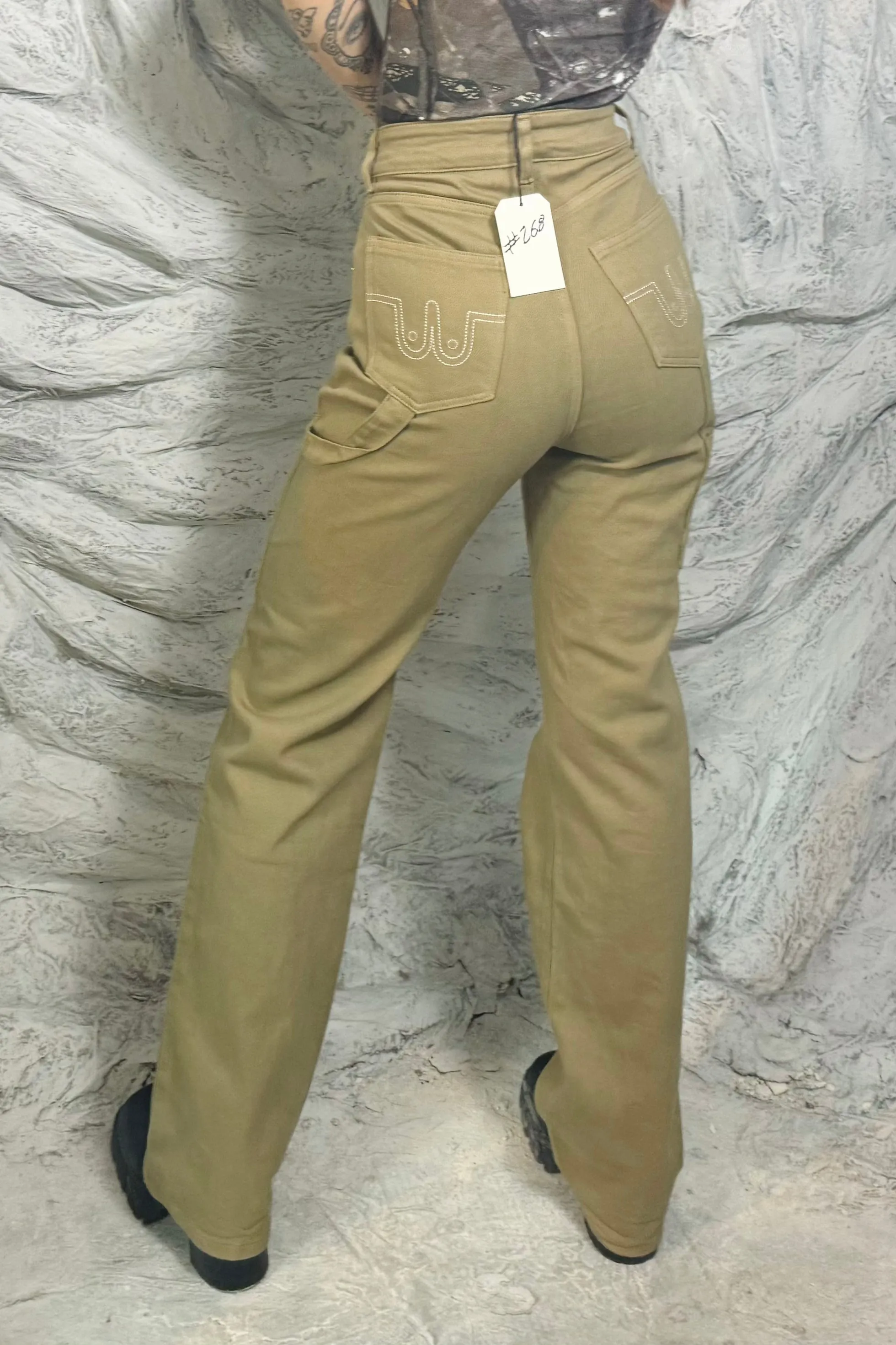 SAMPLE #268 - S Khaki Denim Pant sold by Fashion Brand Company product image thumbnail 2