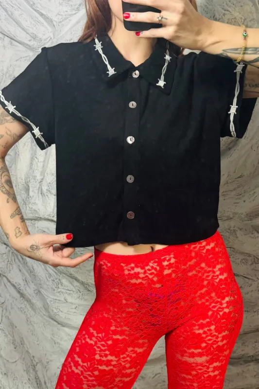 SAMPLE #244 - S Terry Cloth Pammy Blouse made by Fashion Brand Company