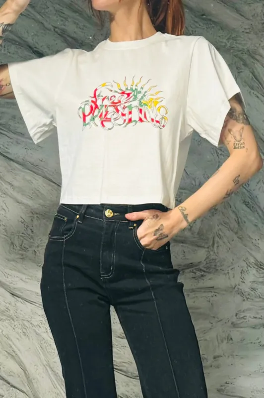 SAMPLE #101 - S Free Palestine Tommy Tee made by Fashion Brand Company