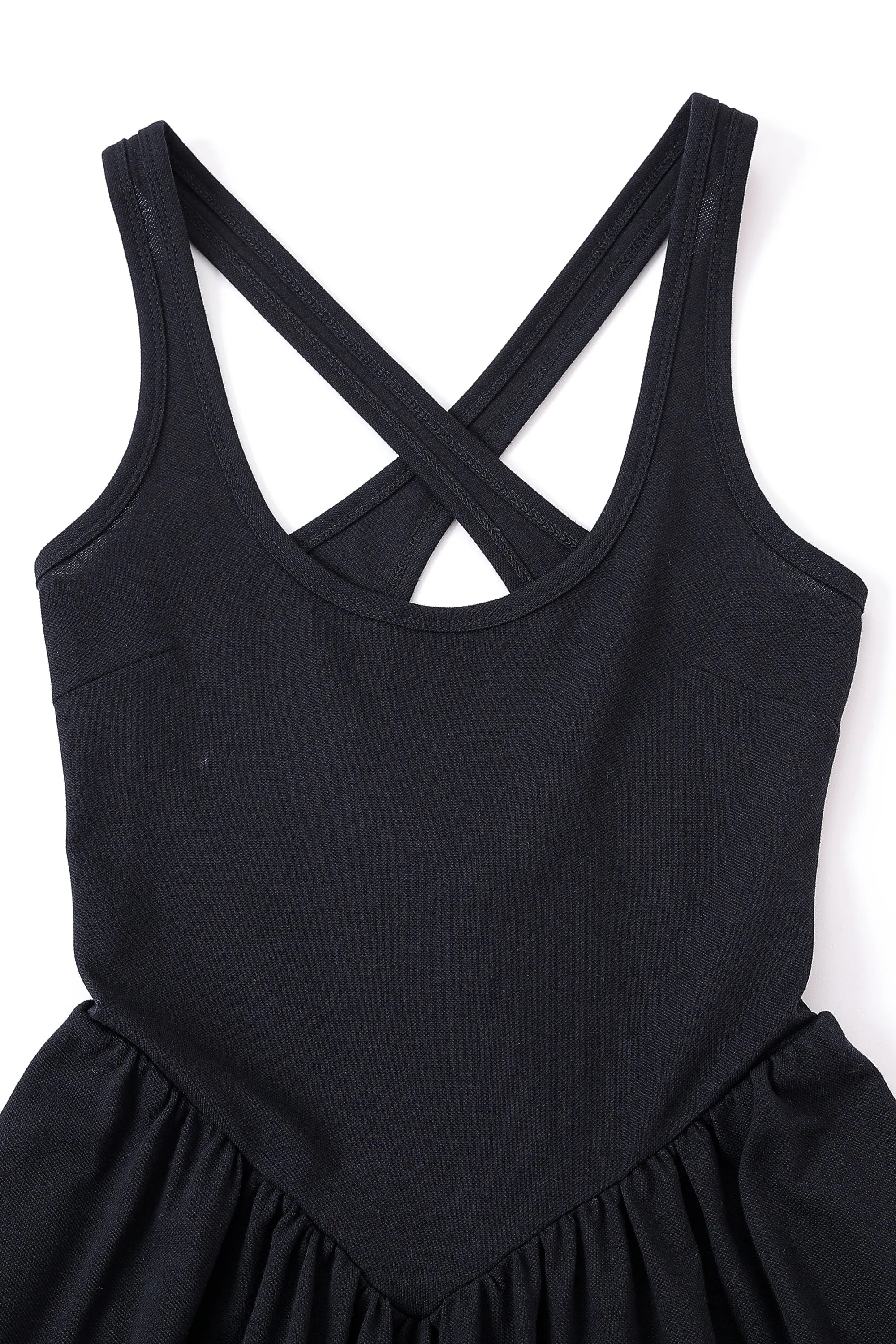 1 left - Breathable Pique Cotton Crossback Maxi Travel Dress Black sold by Fashion Brand Company product image thumbnail 5