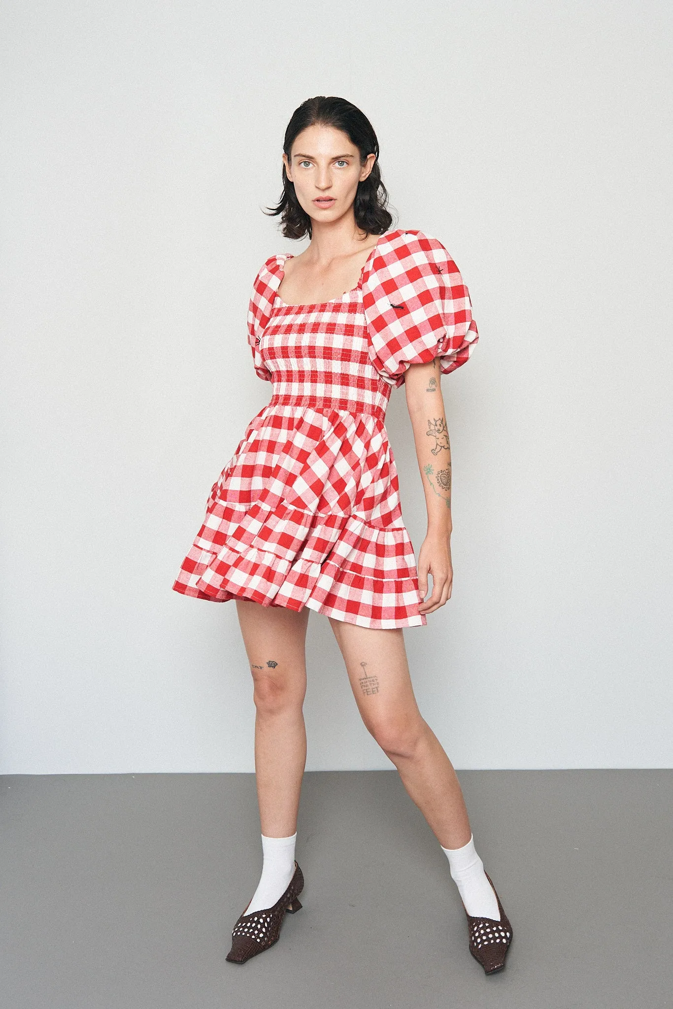 2 left - Bugs Smocked Picnic Mini Dress sold by Fashion Brand Company product image thumbnail 4
