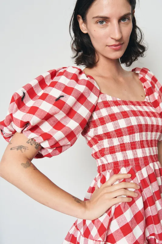 2 left - Bugs Smocked Picnic Mini Dress made by Fashion Brand Company