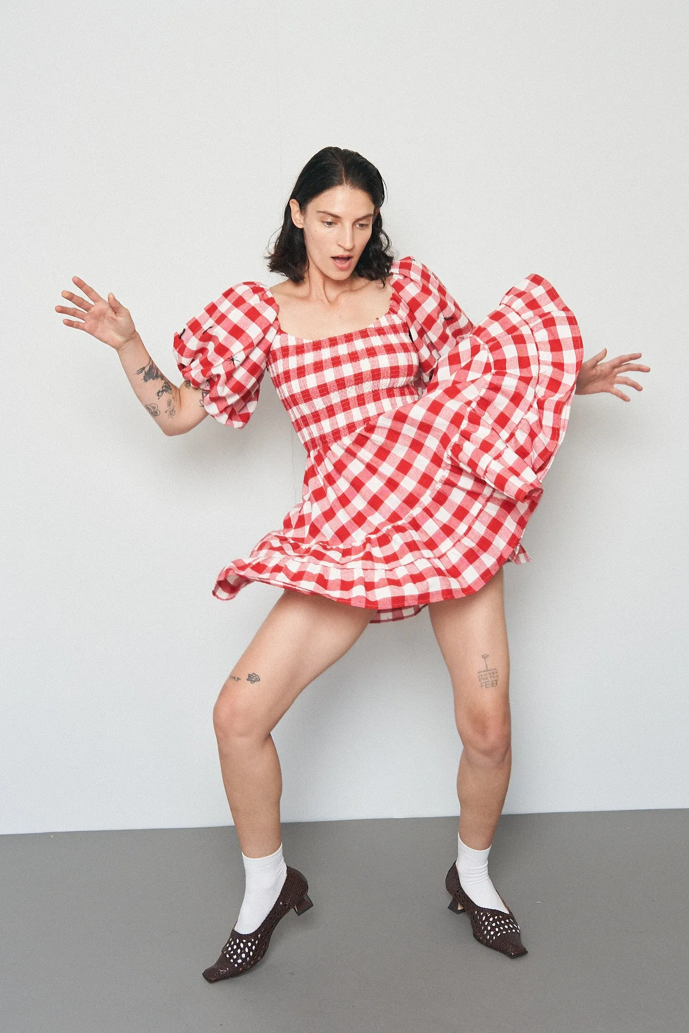 2 left - Bugs Smocked Picnic Mini Dress sold by Fashion Brand Company product image thumbnail 3