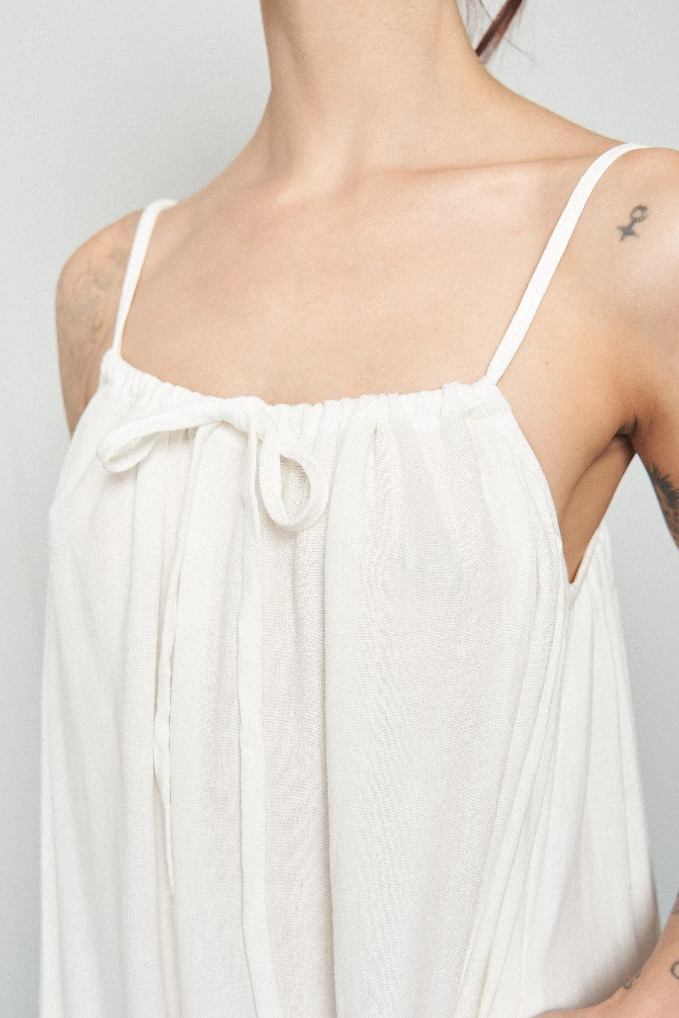 Tent Dress Soft Linen White sold by Fashion Brand Company product image thumbnail 4