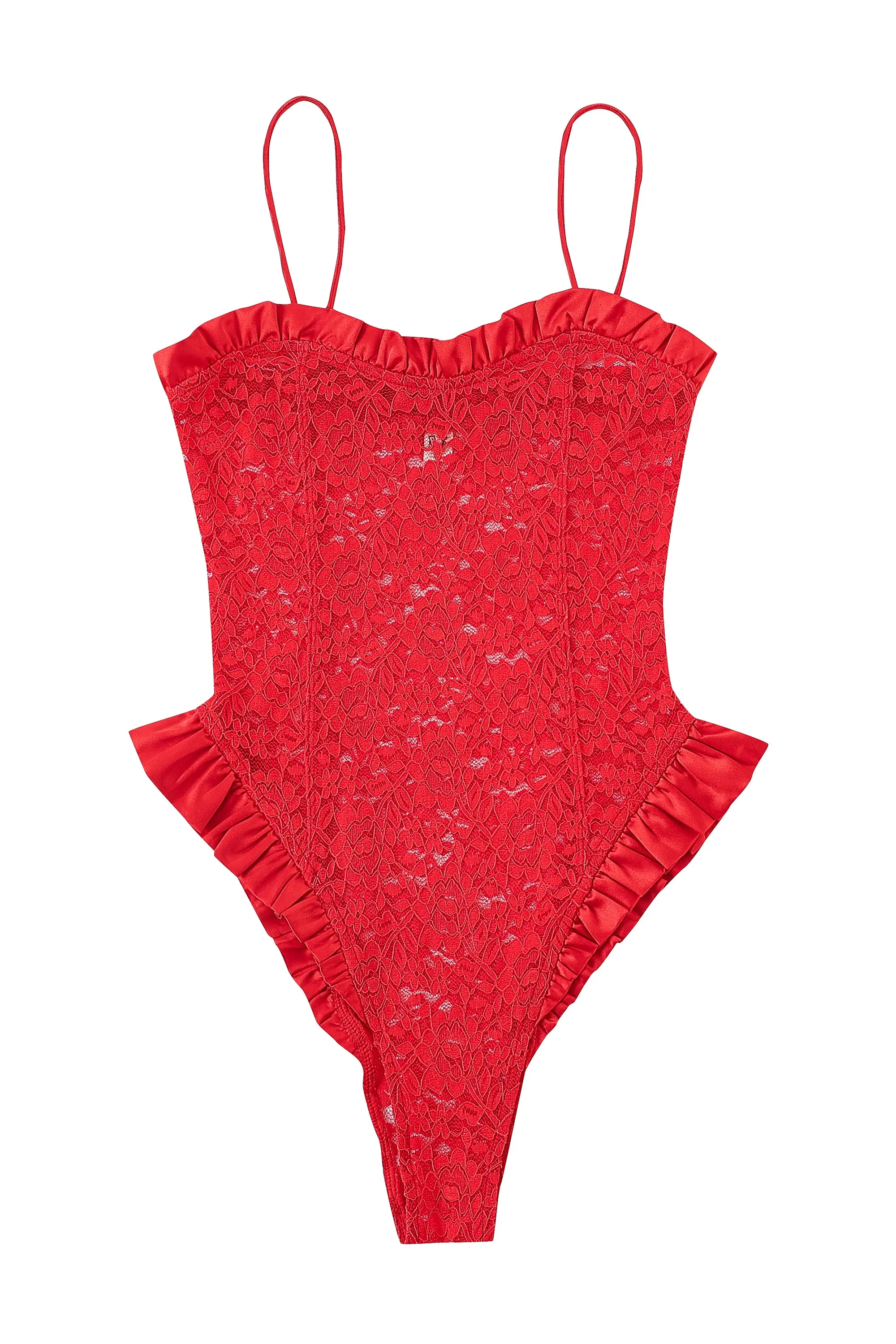 1 left - The Acrobat Red Lace Teddy sold by Fashion Brand Company product image thumbnail 2