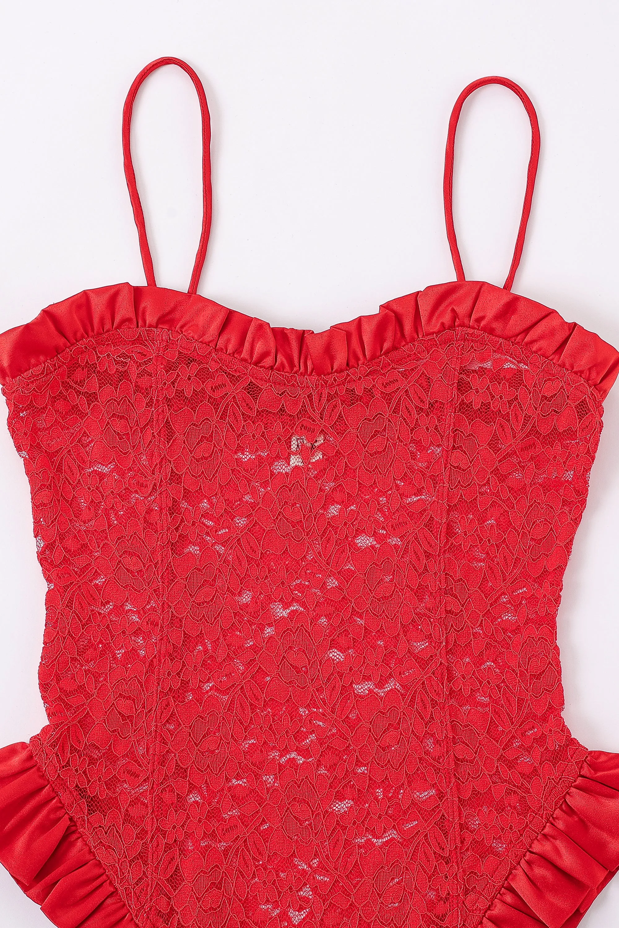 1 left - The Acrobat Red Lace Teddy sold by Fashion Brand Company product image thumbnail 5