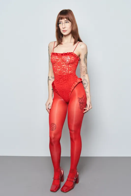 The Acrobat Red Lace Teddy sold by Fashion Brand Company