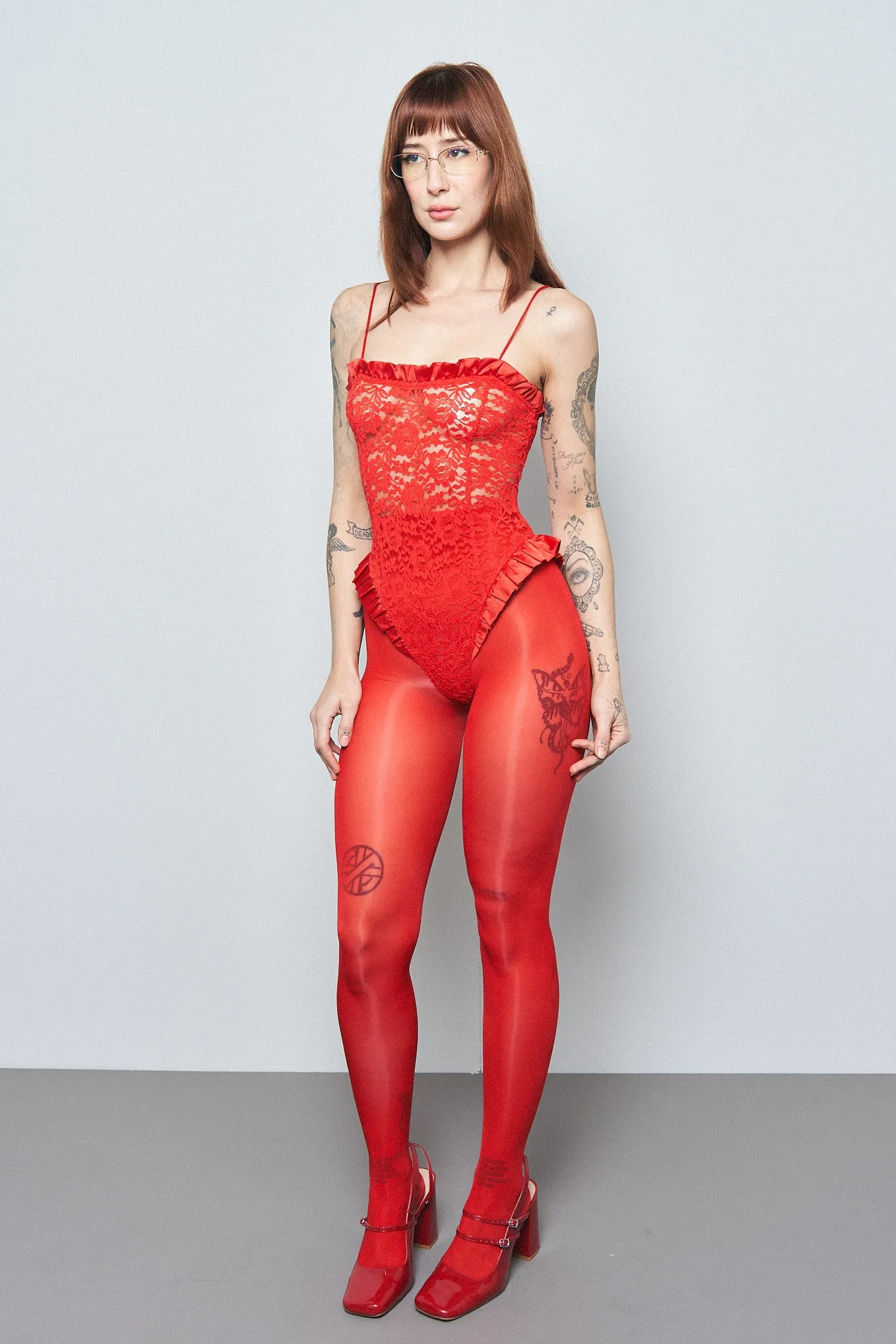 1 left - The Acrobat Red Lace Teddy sold by Fashion Brand Company