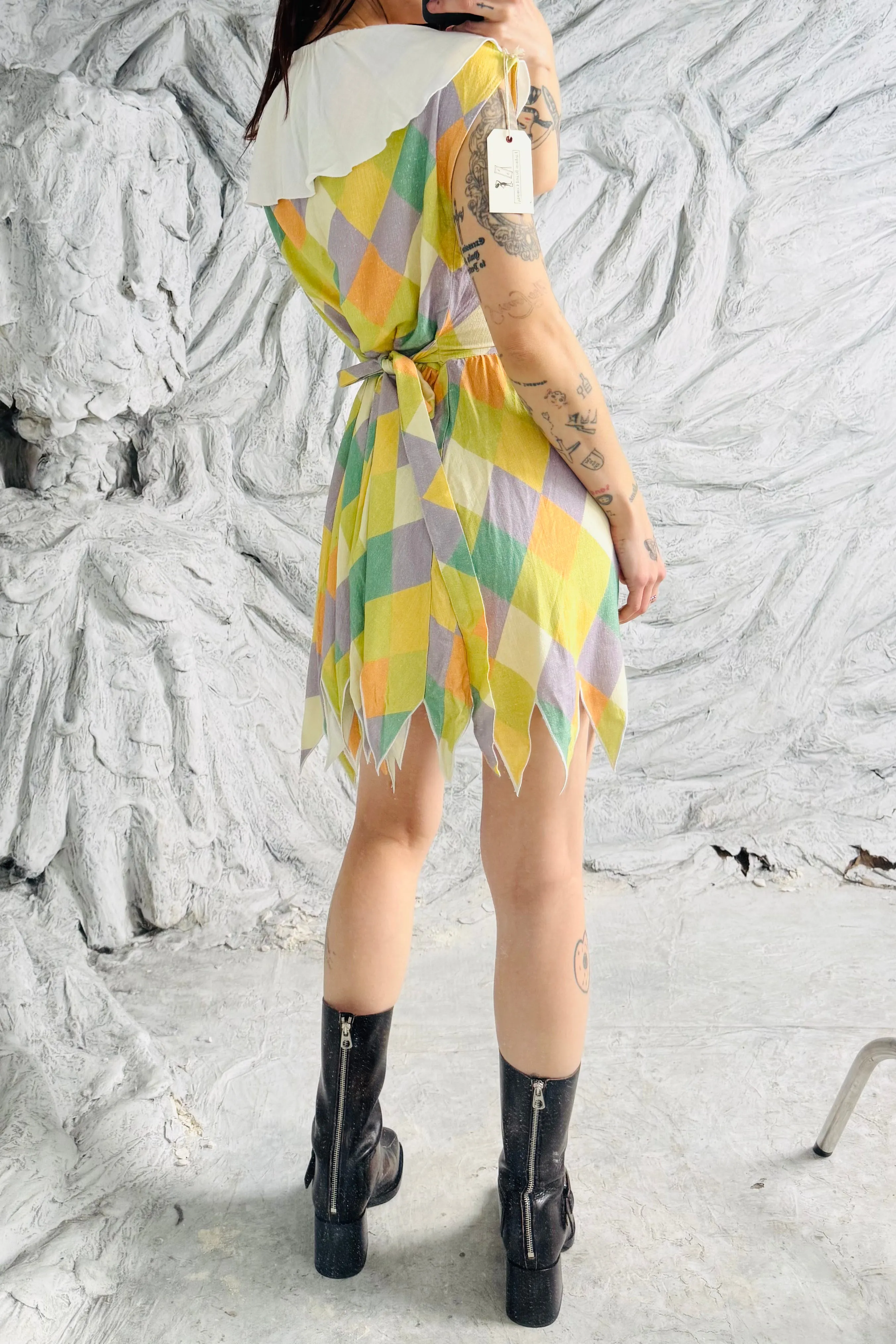 SAMPLE #382 - S Multi Color Clown Linen Dress sold by Fashion Brand Company product image thumbnail 2