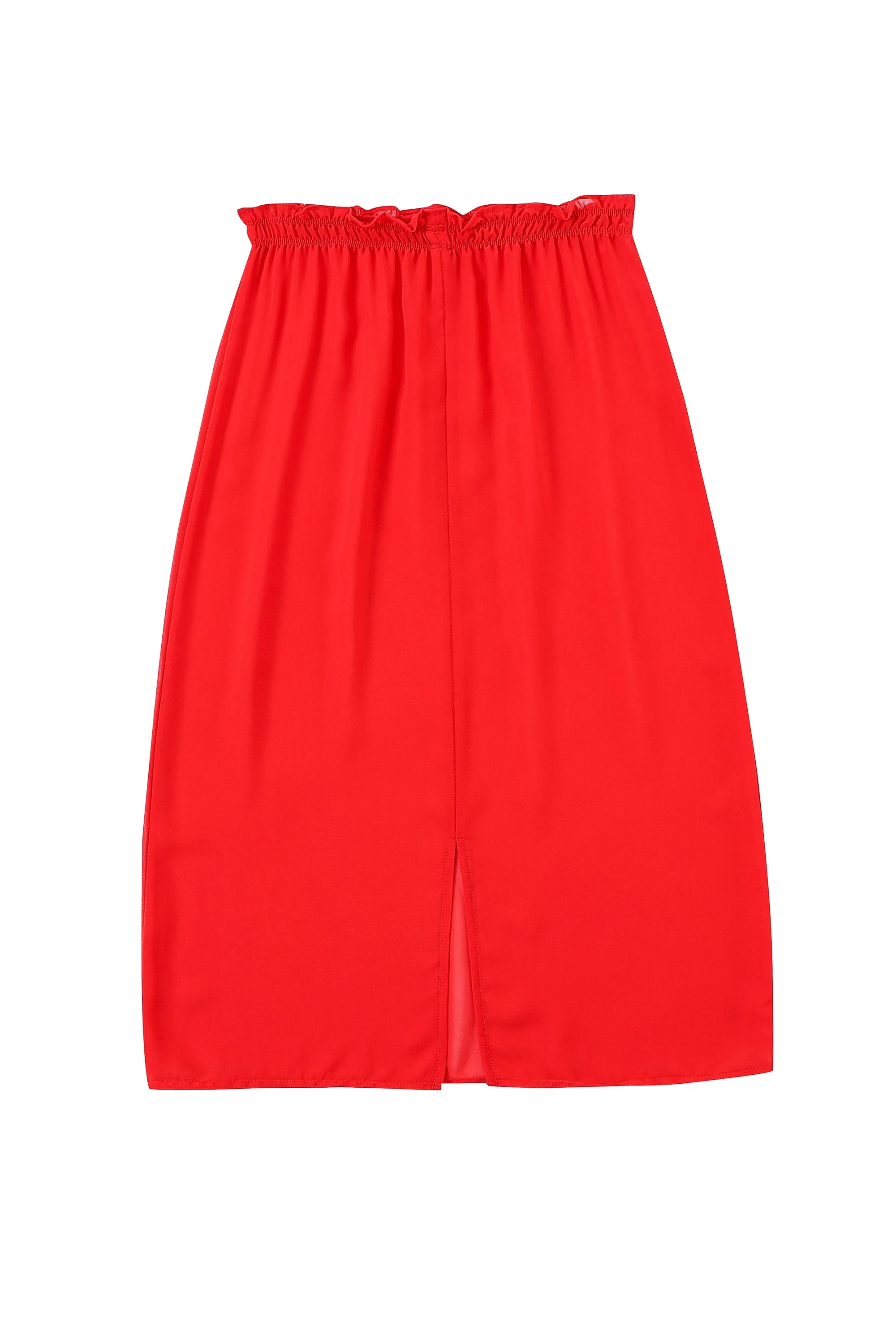 Sheer Red Chiffon Skirt sold by Fashion Brand Company product image thumbnail 4