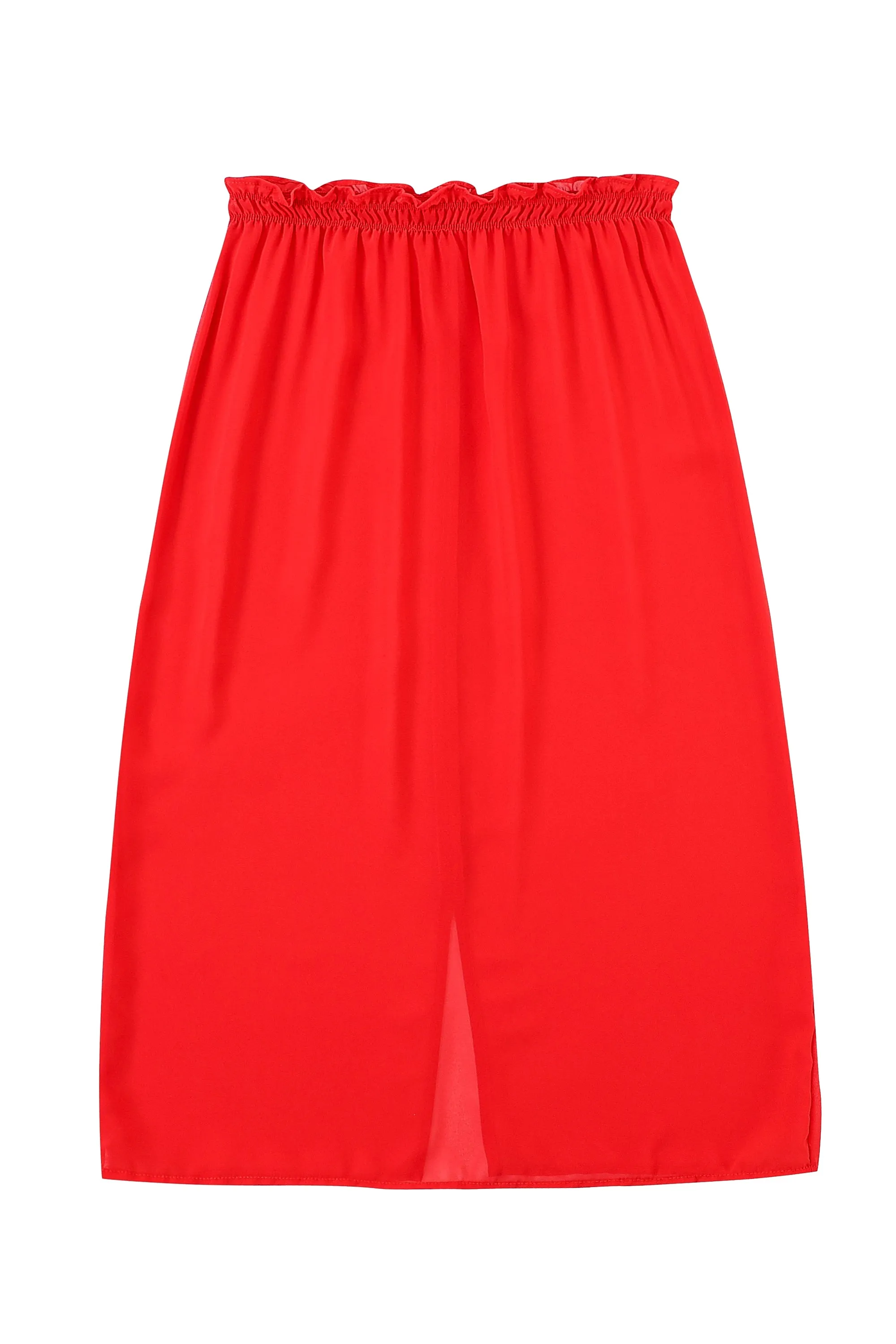 Sheer Red Chiffon Skirt sold by Fashion Brand Company product image thumbnail 2