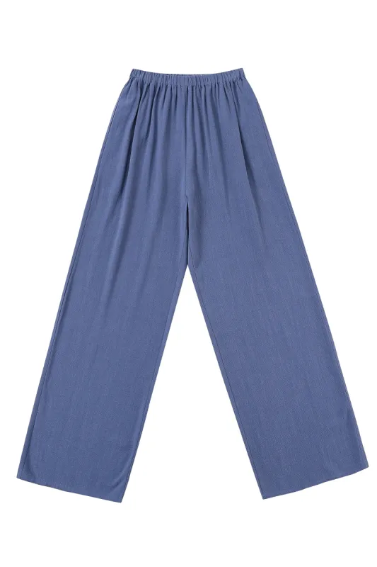 1 left - Lazy Pants Soft Linen Blue made by Fashion Brand Company