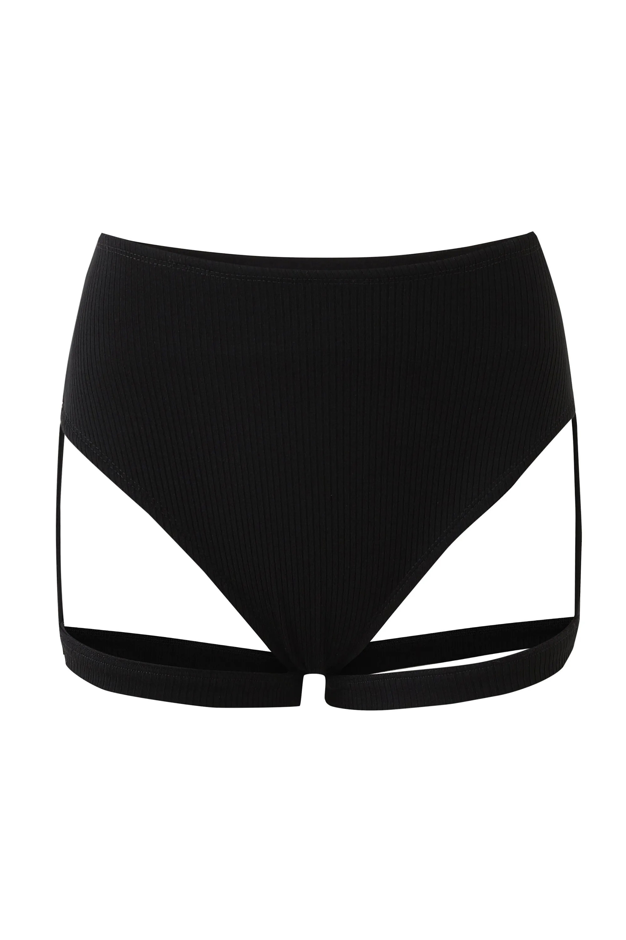 High Waist Garter Underwear Tencel Rib Black sold by Fashion Brand Company product image thumbnail 5