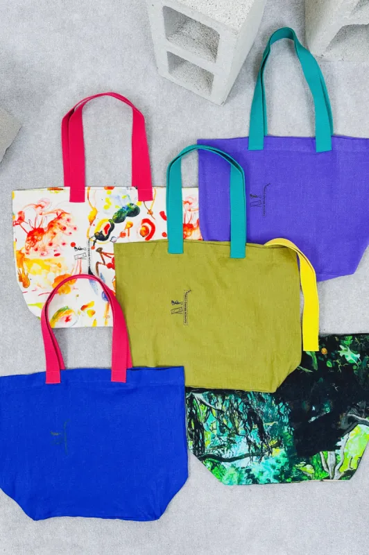 Randomly Selected Logo Tote Bag Made from Scrap Fabrics sold by Fashion Brand Company