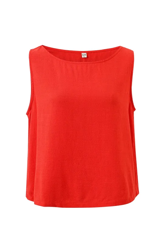 Shift Tank Soft Linen Red sold by Fashion Brand Company