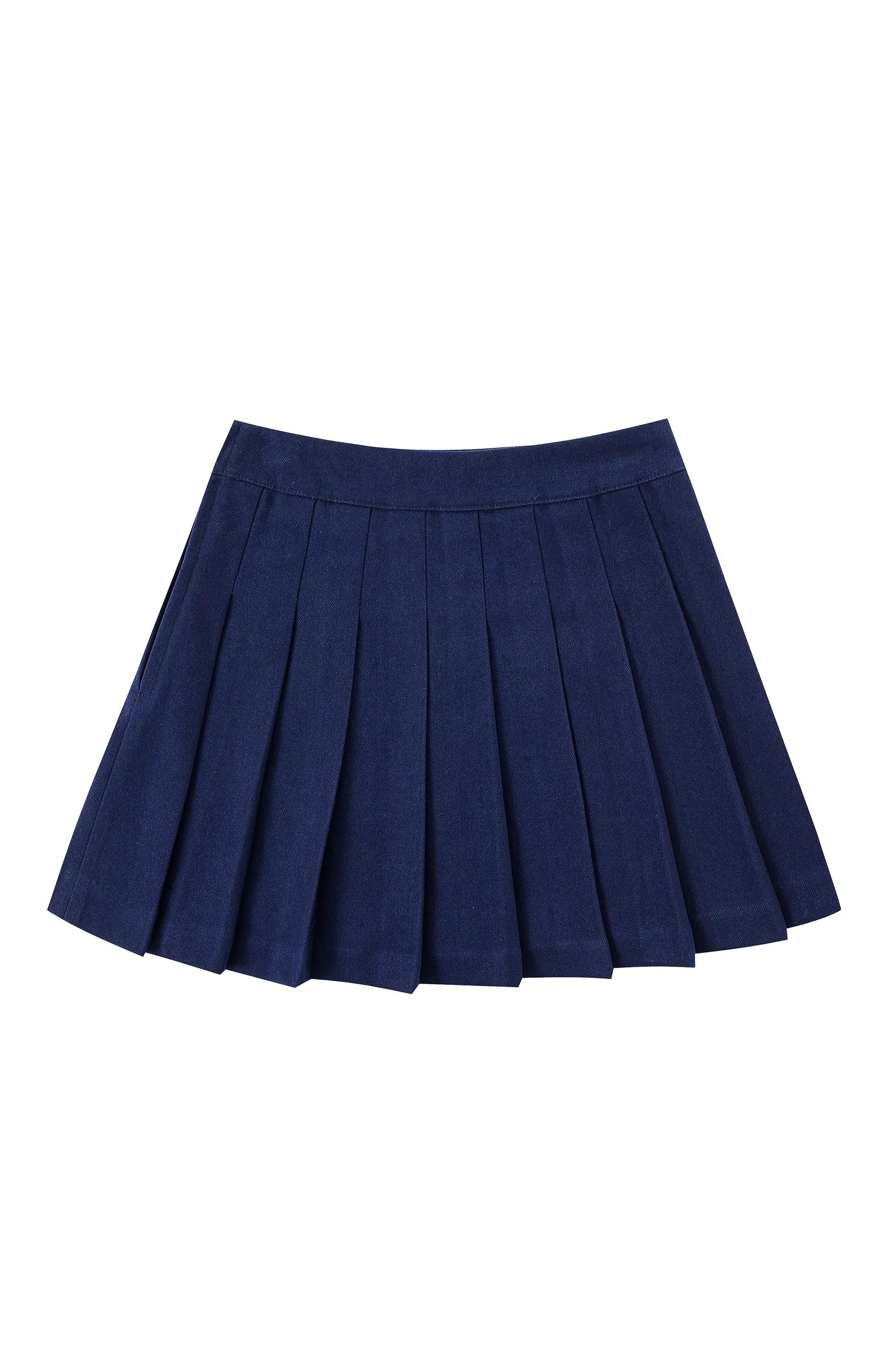 1 left - Navy Pleated Micro Mini Skirt sold by Fashion Brand Company product image thumbnail 3