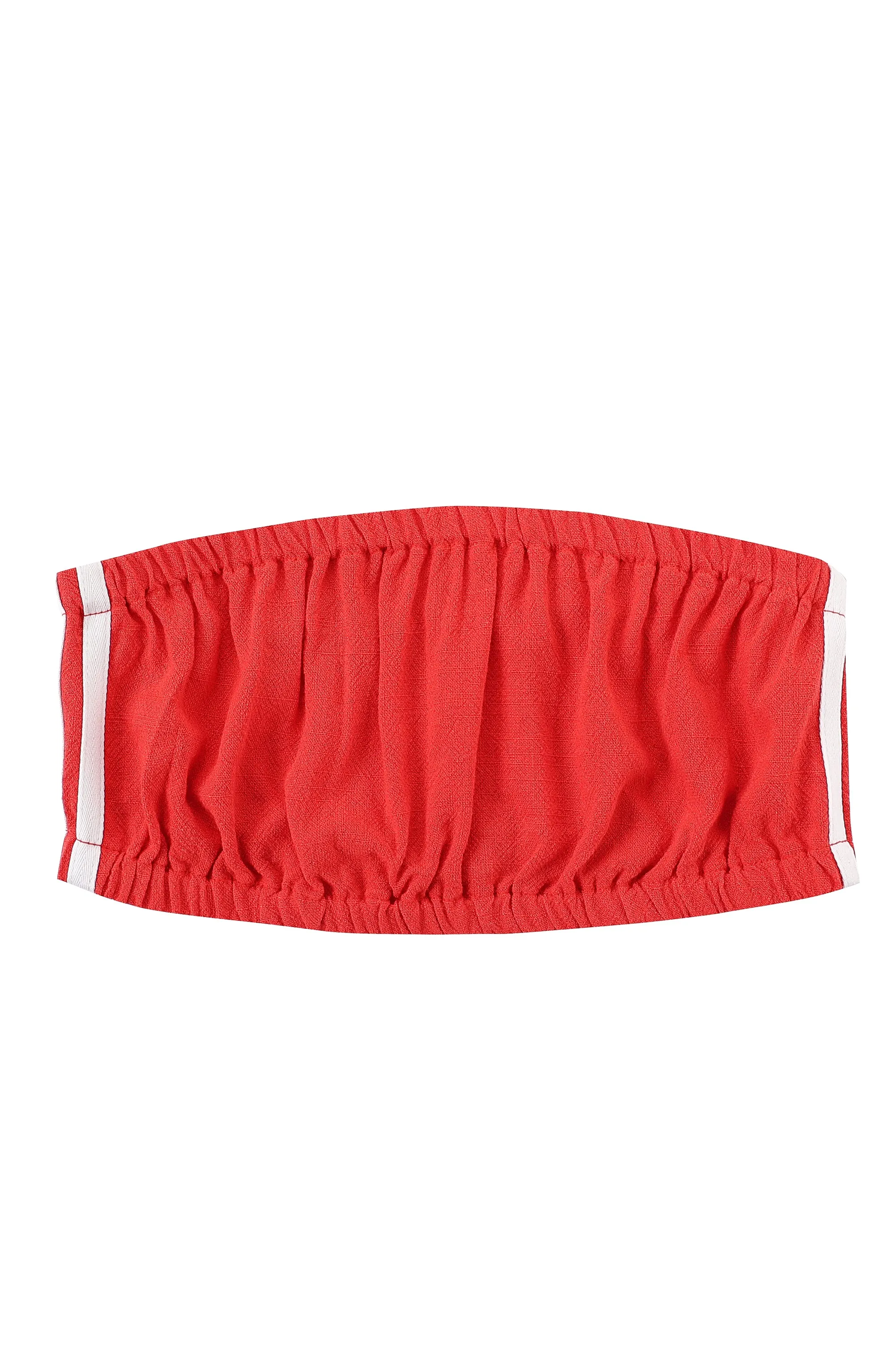 3 left - Soft Linen Tube Top Sporty Red sold by Fashion Brand Company product image thumbnail 2