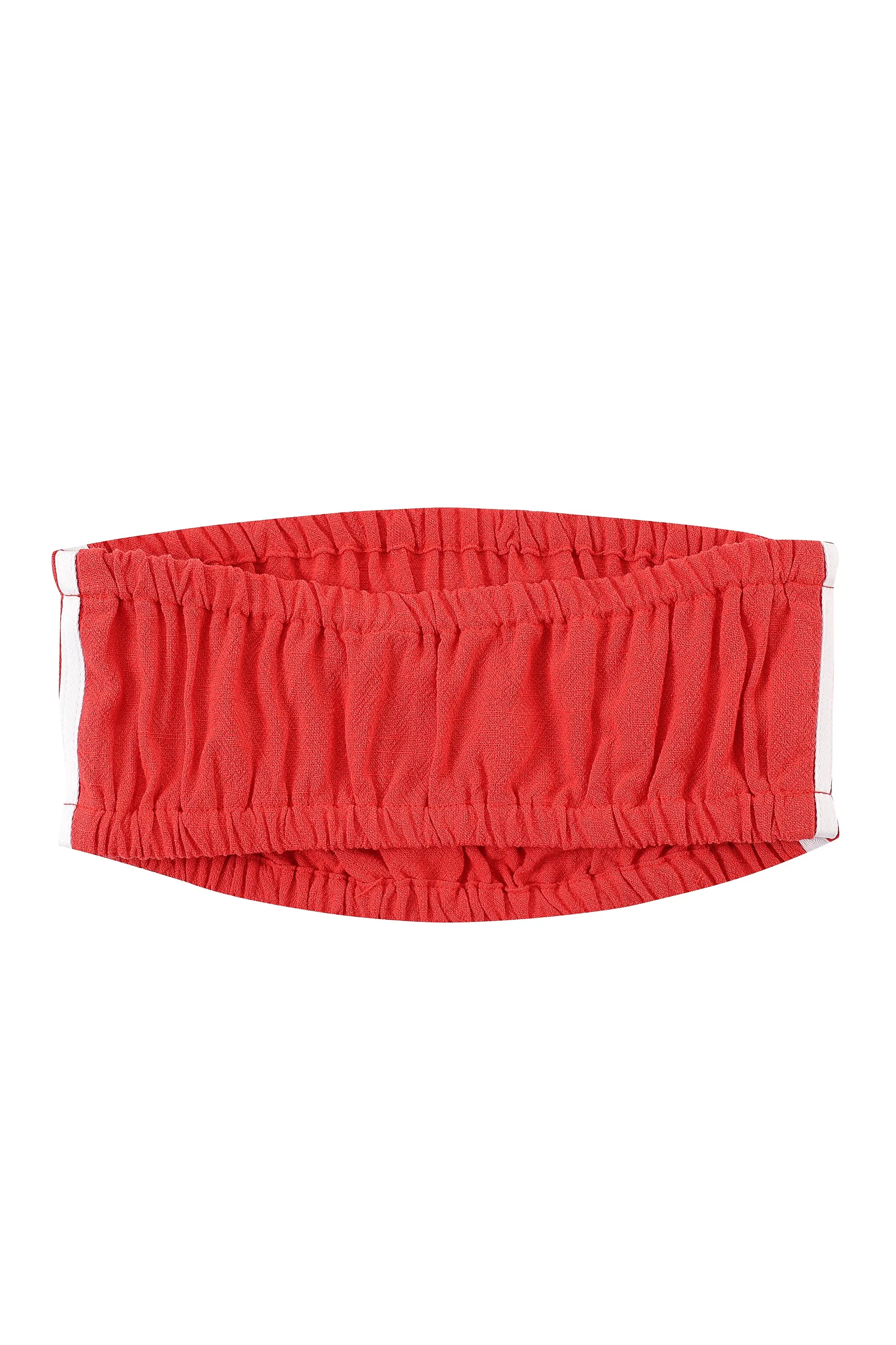 3 left - Soft Linen Tube Top Sporty Red sold by Fashion Brand Company product image thumbnail 4