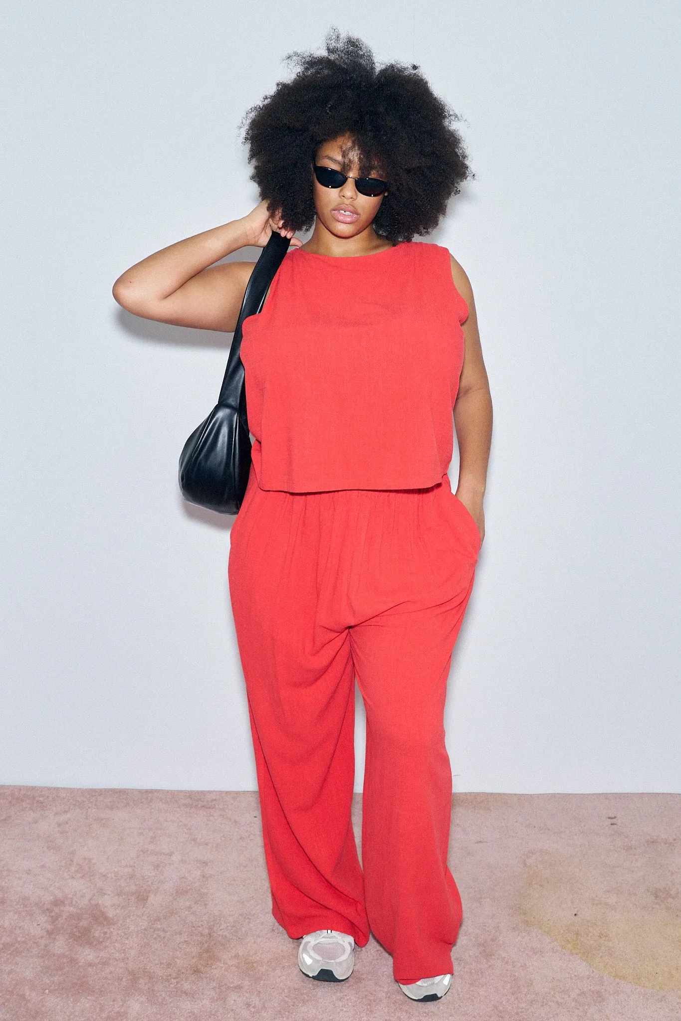 1 left- Lazy Pants Soft Linen Red sold by Fashion Brand Company product image thumbnail 3