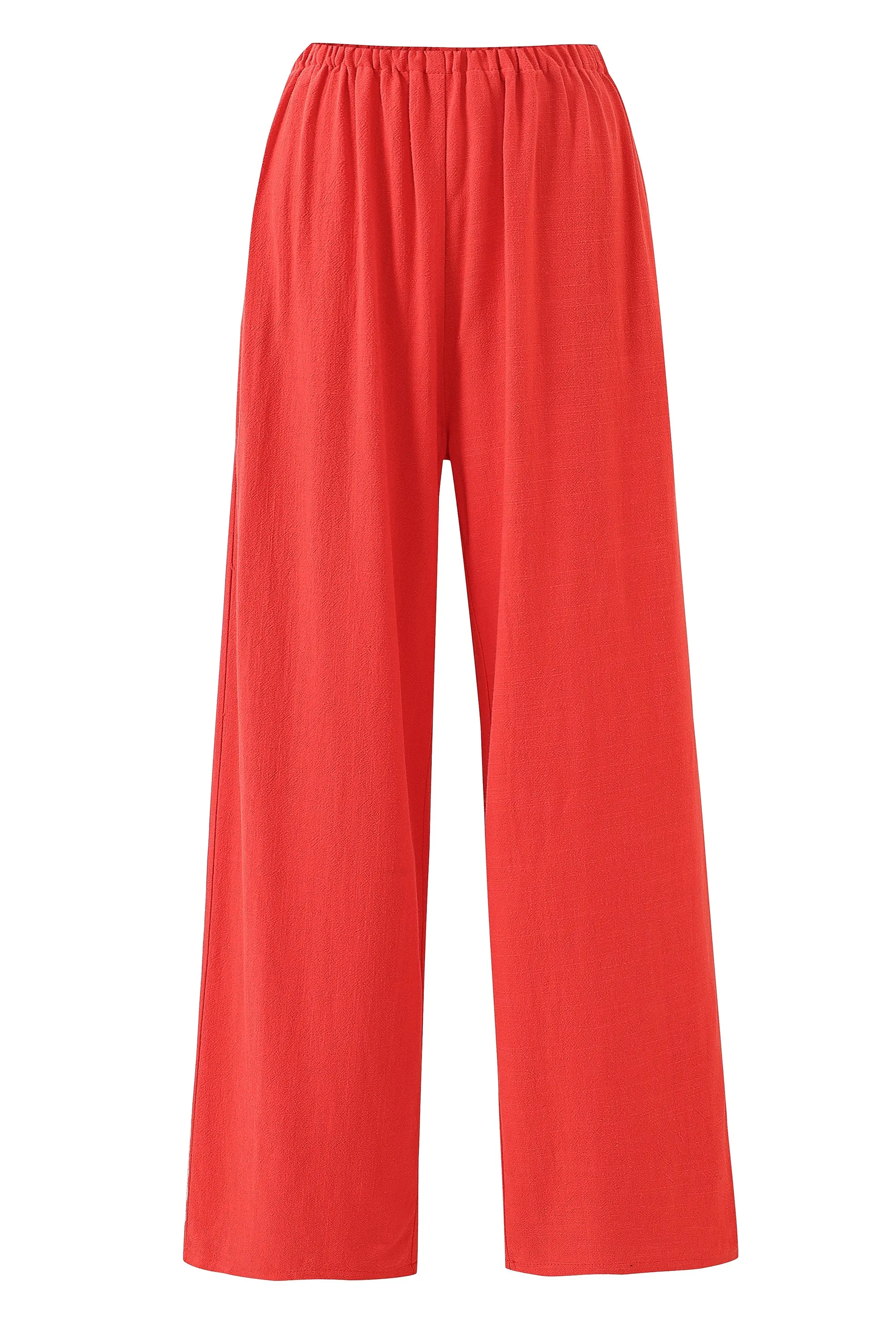 1 left- Lazy Pants Soft Linen Red sold by Fashion Brand Company product image thumbnail 4