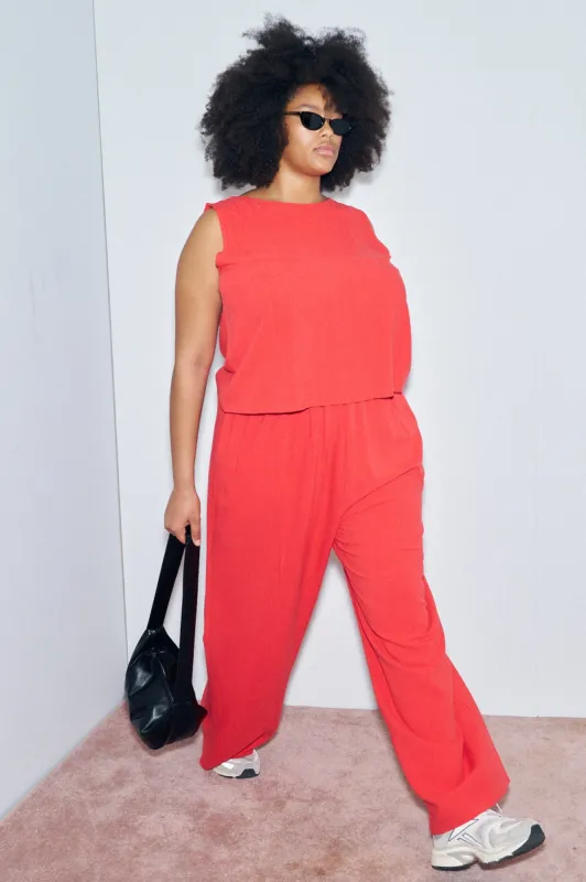 1 left- Lazy Pants Soft Linen Red made by Fashion Brand Company