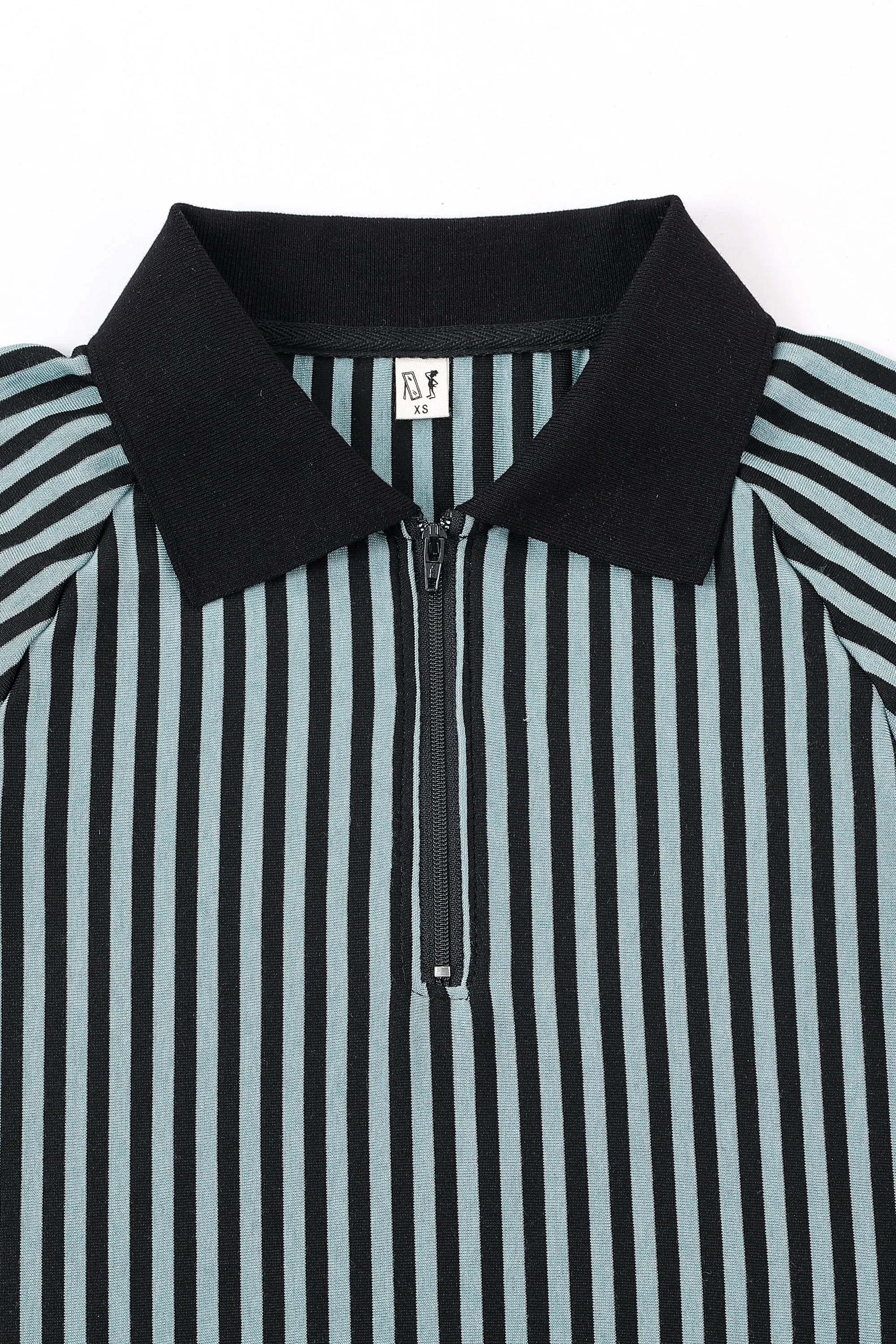 Zip Polo Blue Stripe sold by Fashion Brand Company product image thumbnail 3