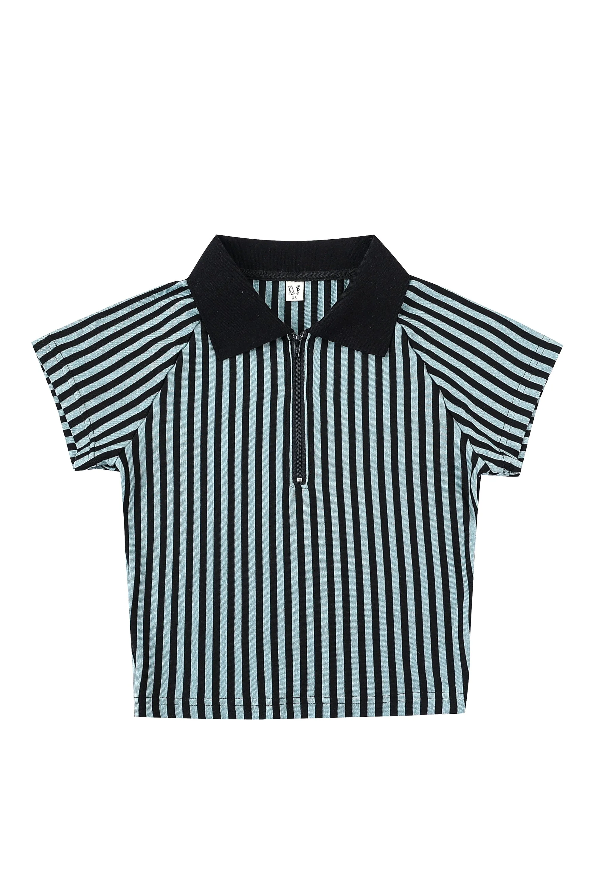 Zip Polo Blue Stripe sold by Fashion Brand Company