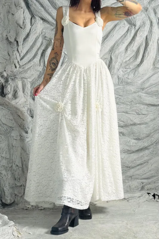 SAMPLE #16 - S White Satin Gown sold by Fashion Brand Company