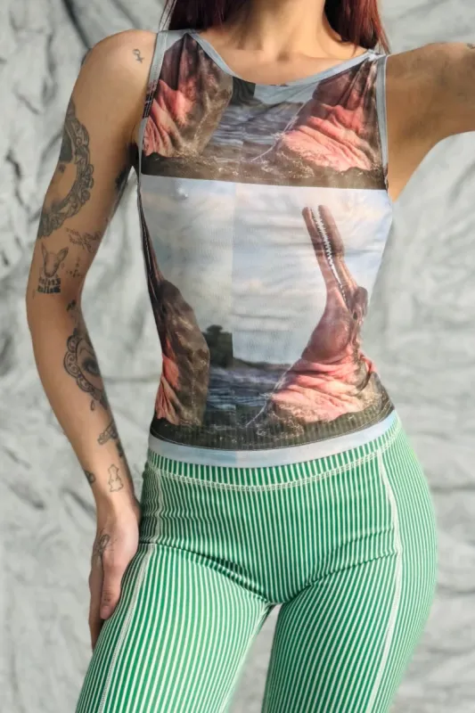 SAMPLE #92 - S Mesh Dolphin Tank sold by Fashion Brand Company