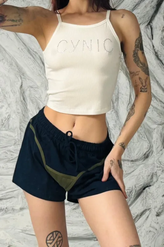 SAMPLE #95 - S Bedazzled Cynic Tank made by Fashion Brand Company