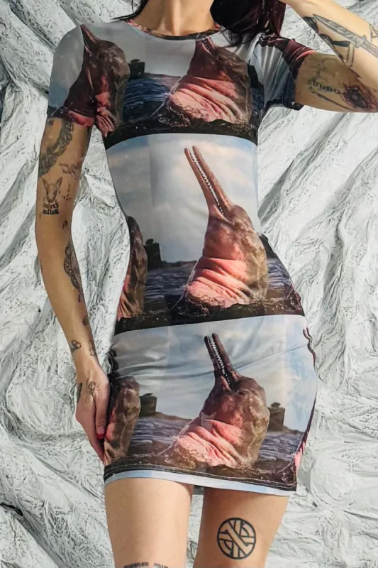 SAMPLE #13 - S Mesh Dolphin Mini Dress made by Fashion Brand Company