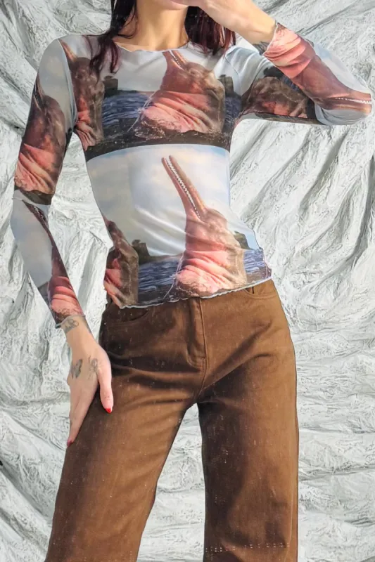 SAMPLE #41 - S Mesh Dolphin Long Sleeve made by Fashion Brand Company