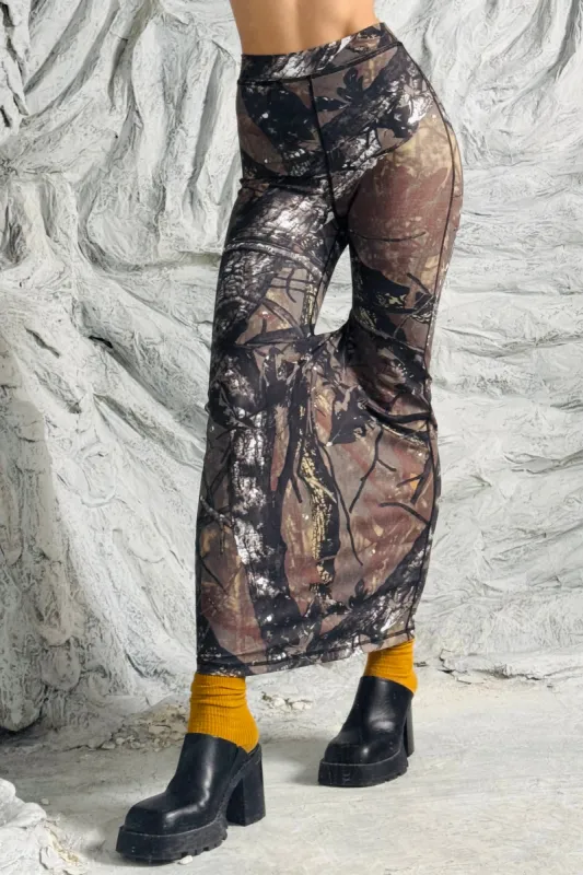 SAMPLE #50 - S Forest Camo Yoga Skirt/leggings made by Fashion Brand Company