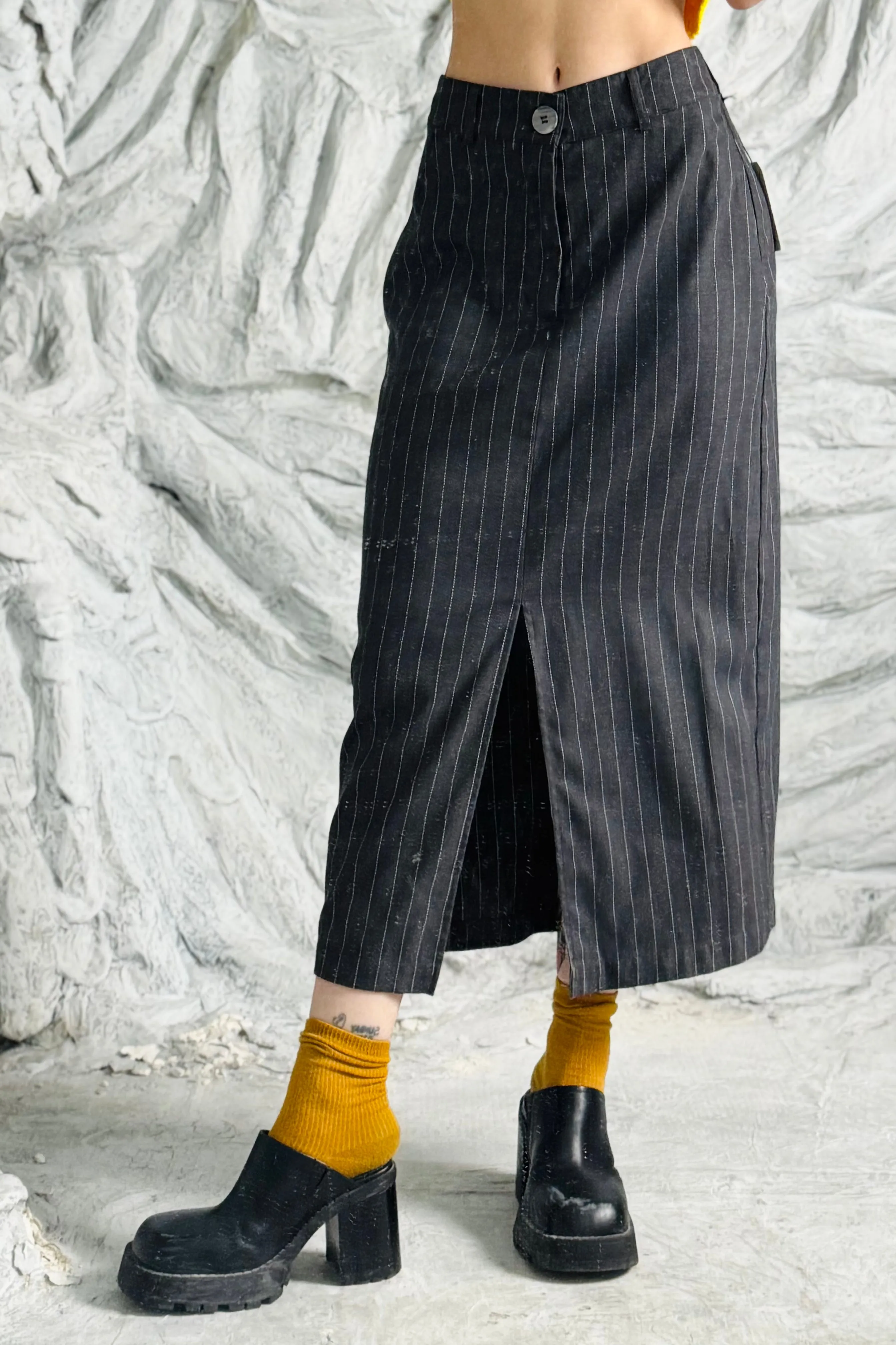 SAMPLE #24 - S Charcoal Pin Striped Business Skirt sold by Fashion Brand Company product image thumbnail 3