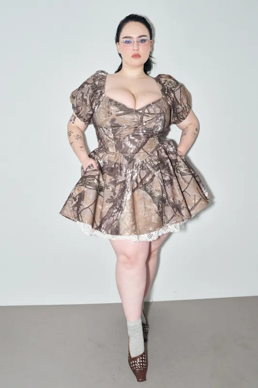 1 left - Forest Camo Virgin Mini Dress made by Fashion Brand Company