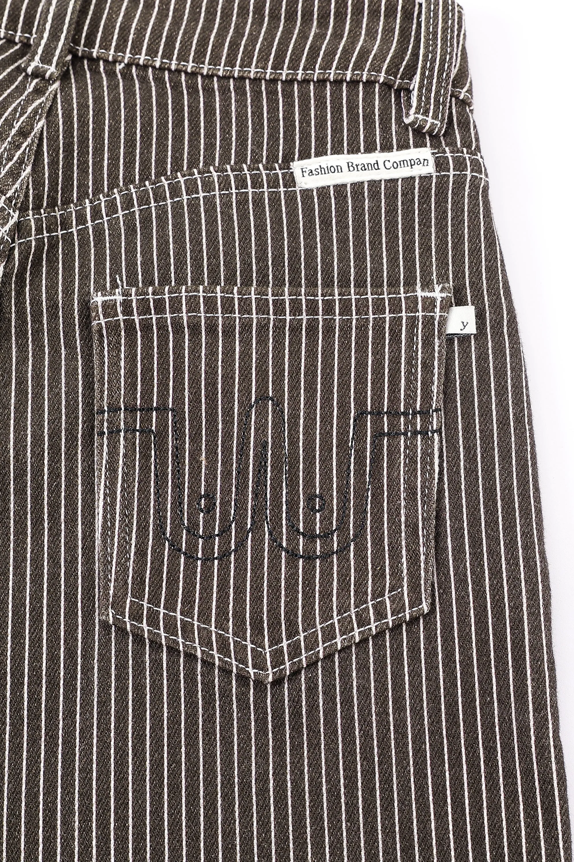 Brown Thin Striped Railroad Jeans sold by Fashion Brand Company product image thumbnail 3