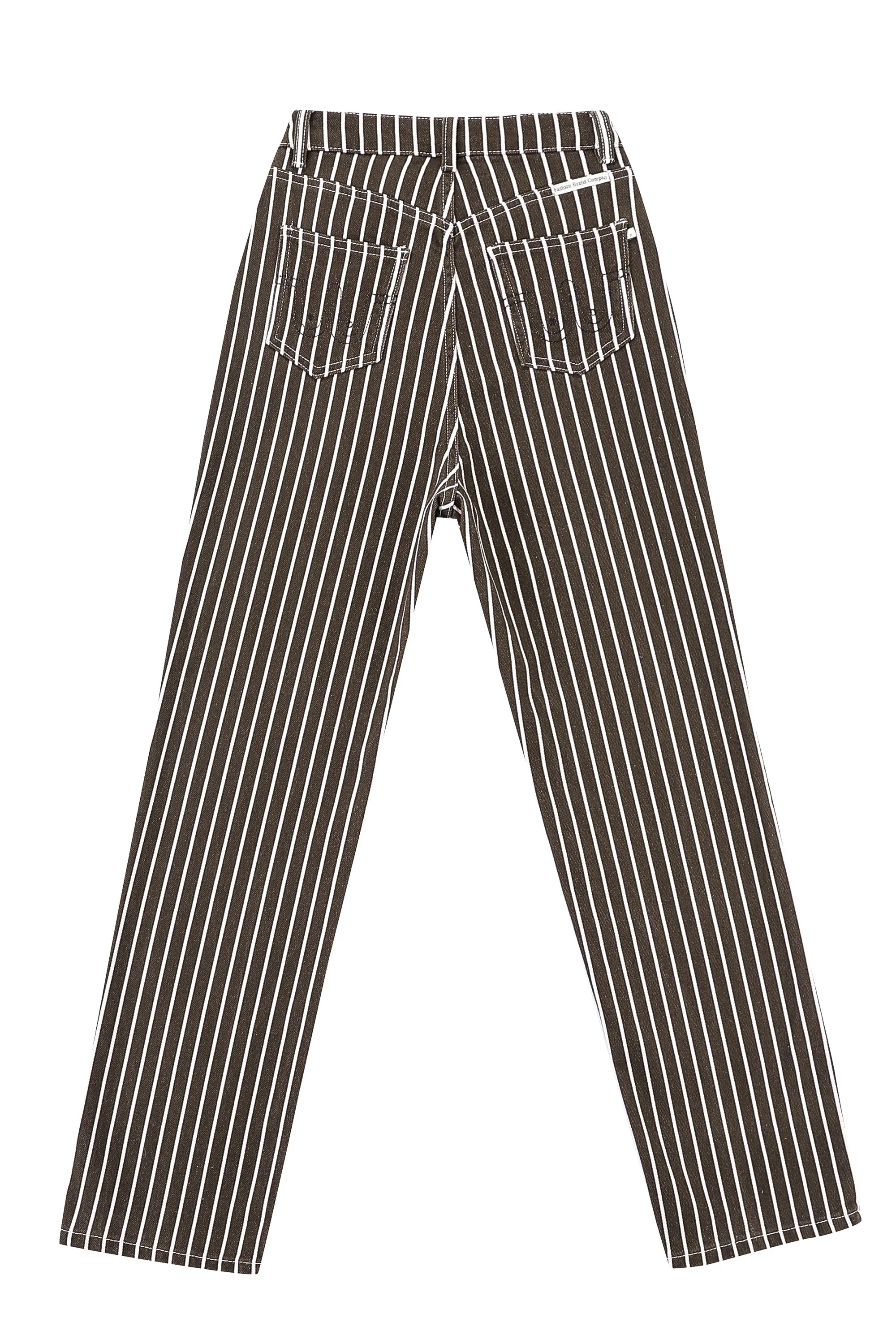 Brown Thick Stripe Railroad Jeans sold by Fashion Brand Company product image thumbnail 5