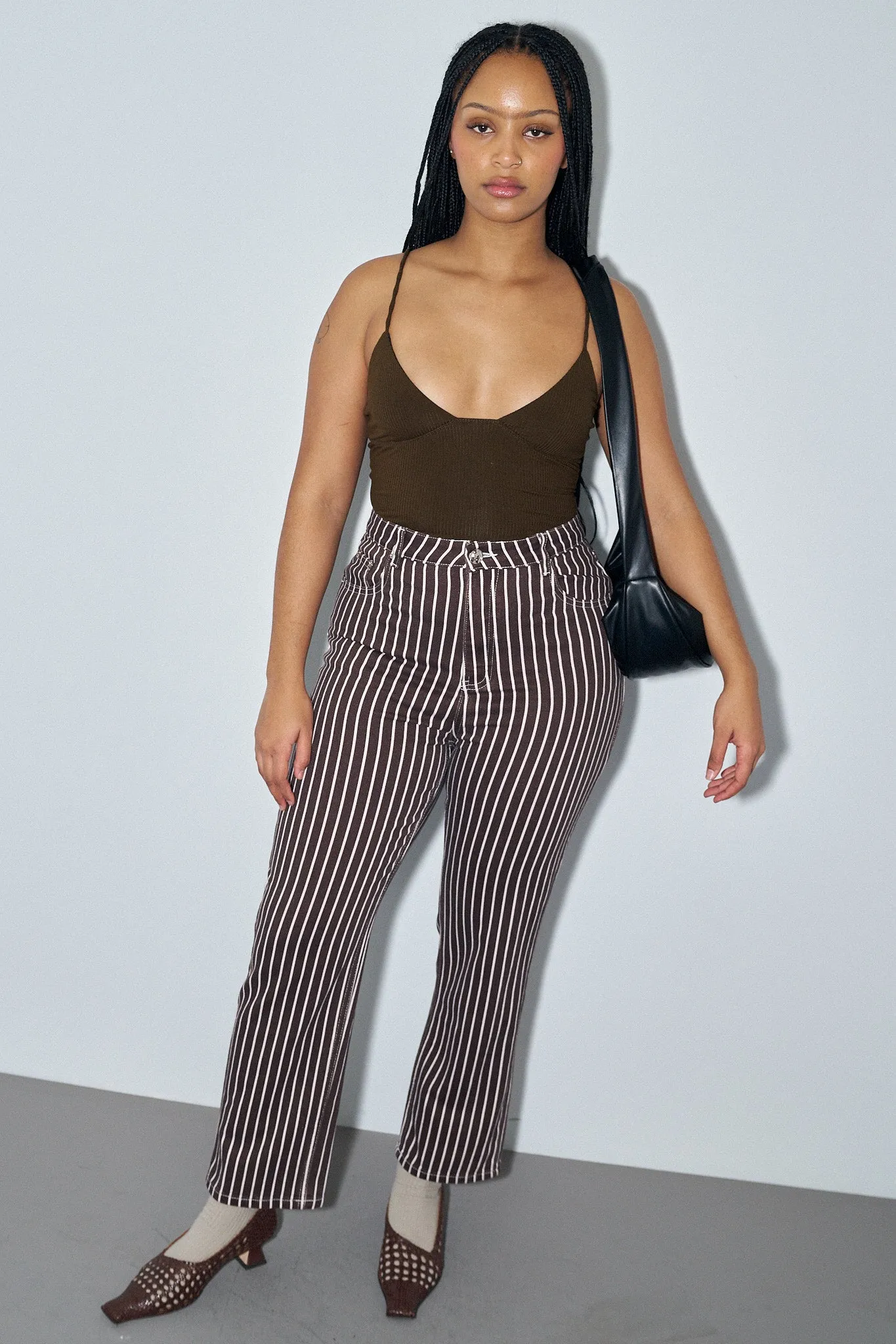 Brown Thick Stripe Railroad Jeans sold by Fashion Brand Company product image thumbnail 3