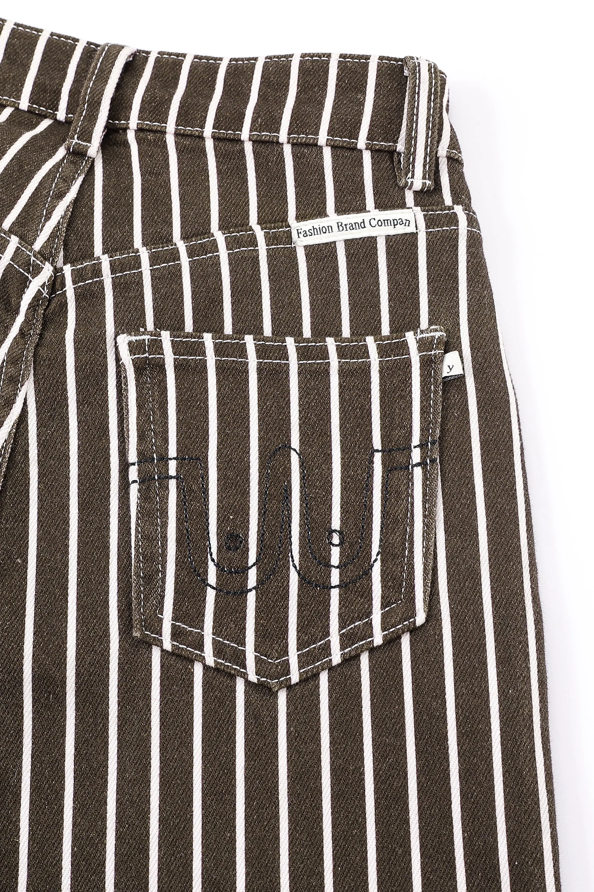 Brown Thick Stripe Railroad Jeans sold by Fashion Brand Company product image thumbnail 2