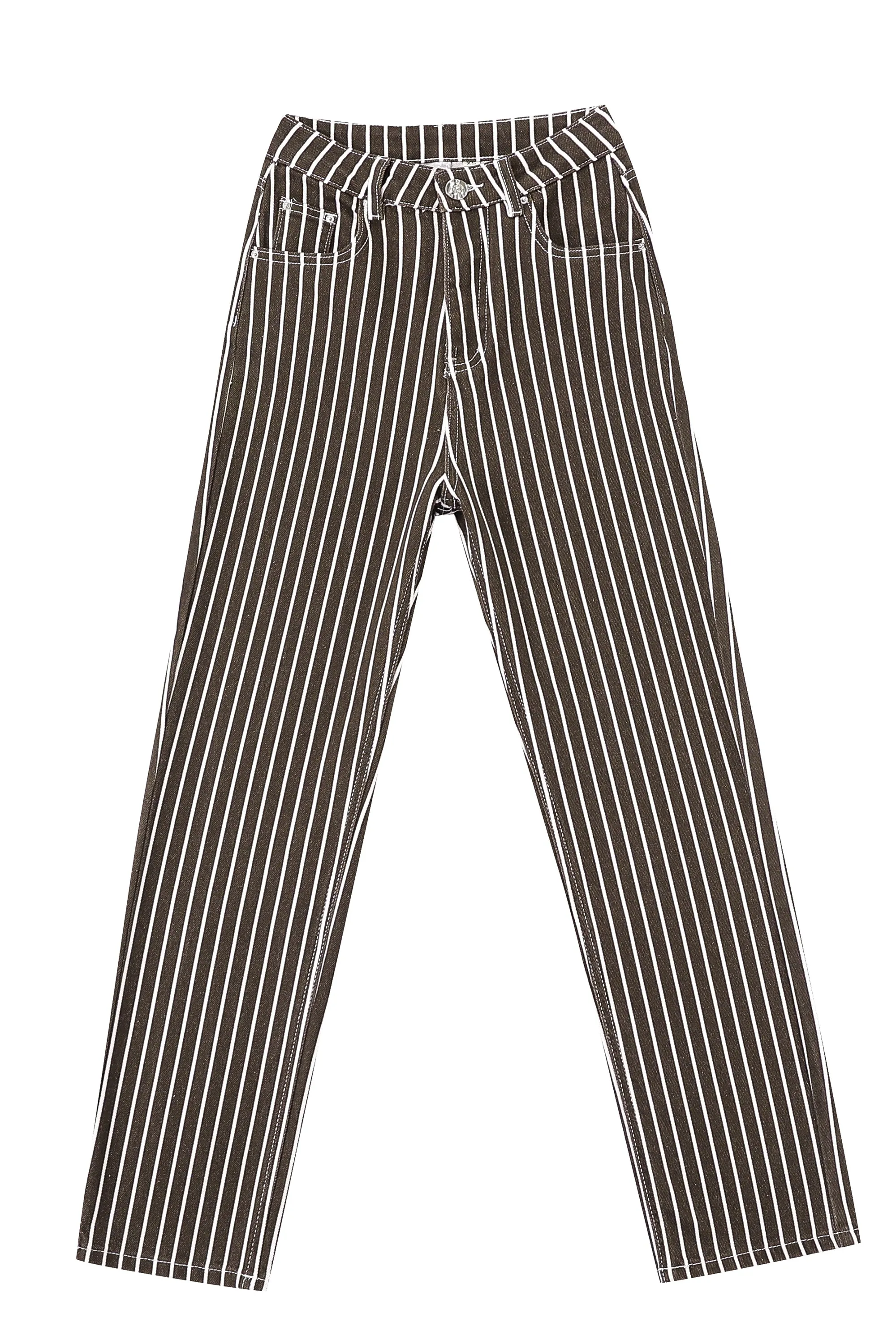 Brown Thick Stripe Railroad Jeans sold by Fashion Brand Company product image thumbnail 4