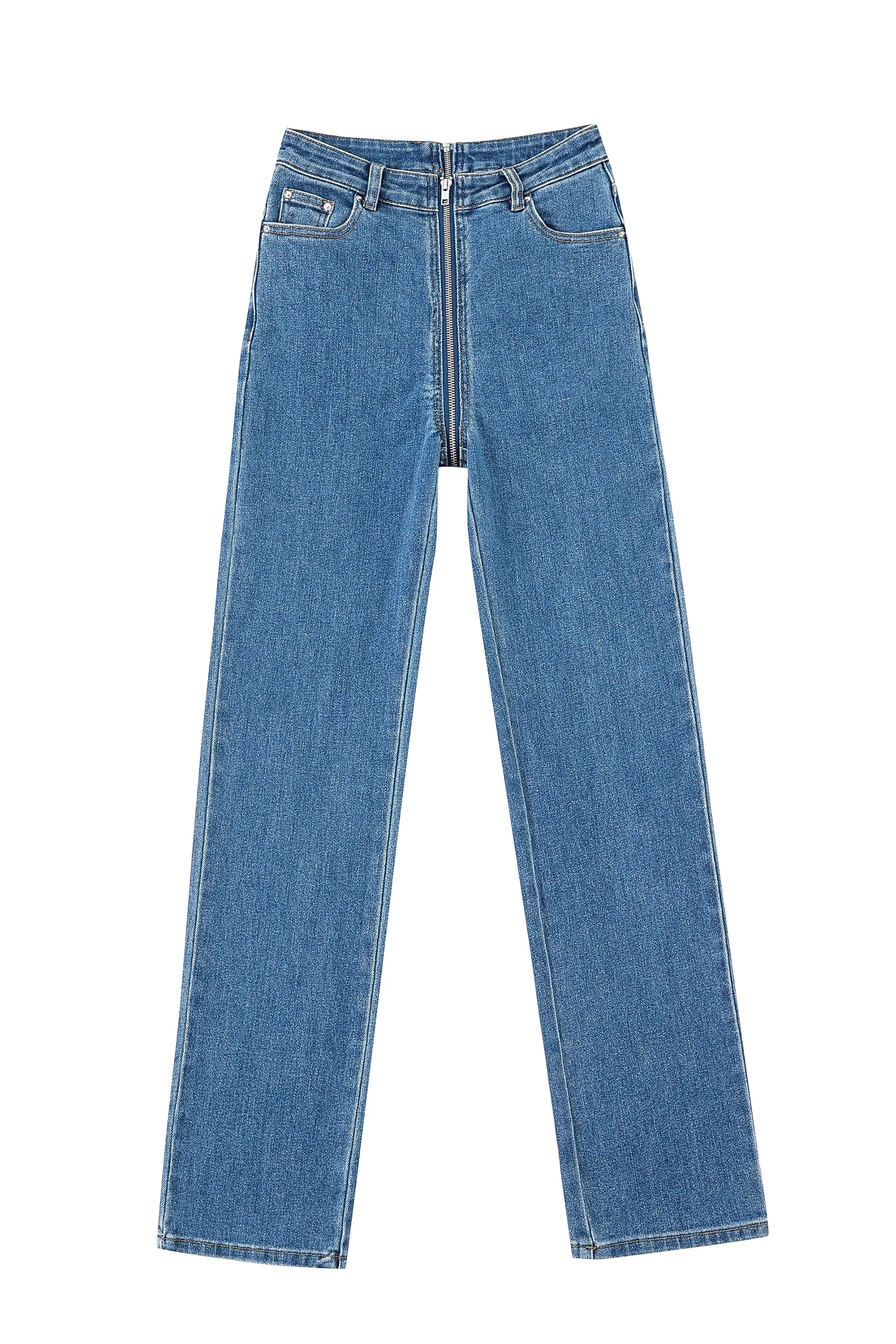 Easy Access Zipper Jeans Medium Wash sold by Fashion Brand Company product image thumbnail 3