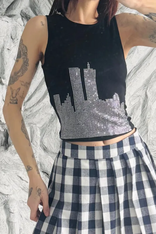 SAMPLE #340 - S nyc skyline 1999 S Tencel Tank made by Fashion Brand Company