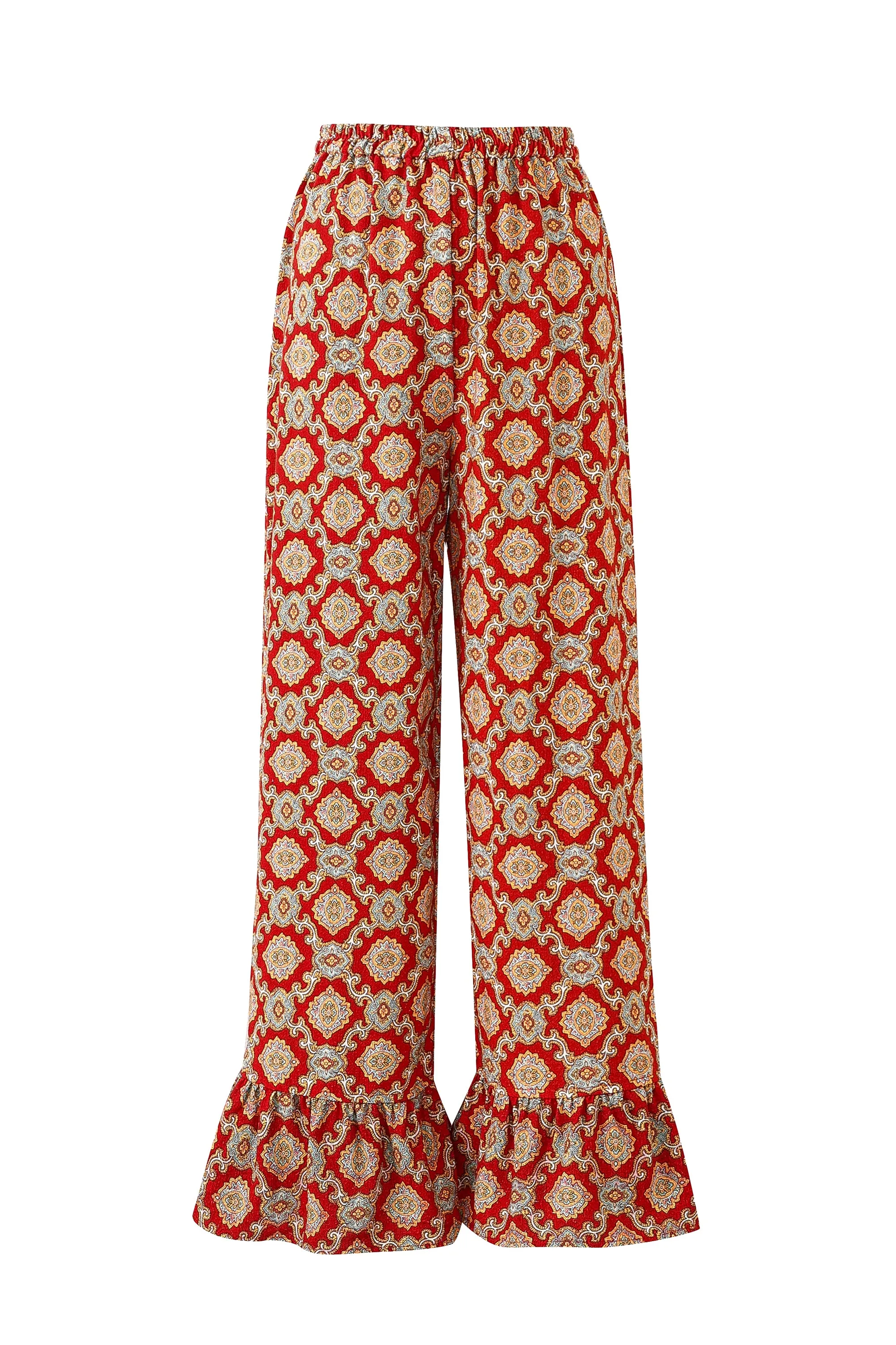 1 left- Ruffle Pantaloons Soft Linen Fancy Red Couch sold by Fashion Brand Company product image thumbnail 2