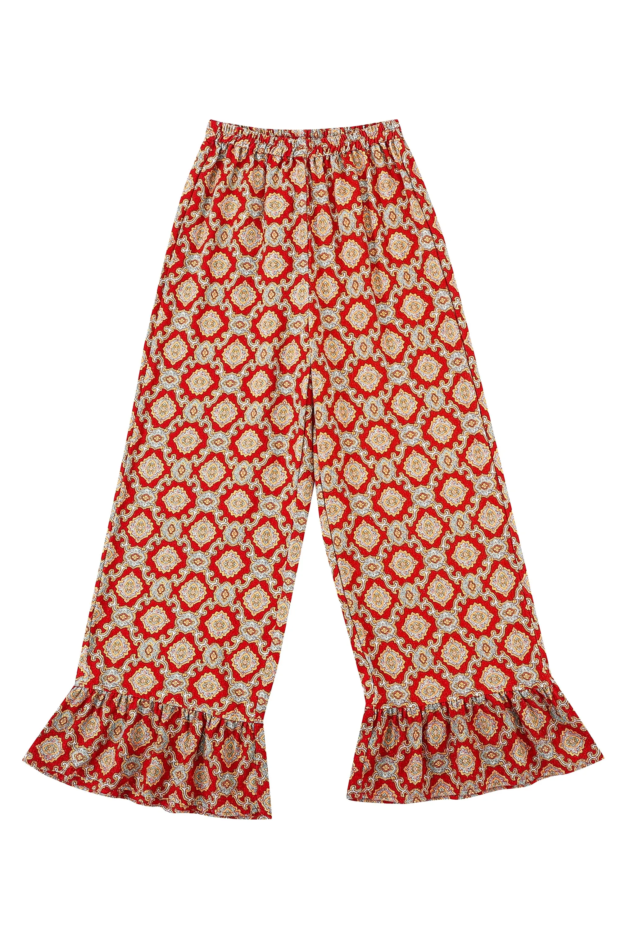 1 left- Ruffle Pantaloons Soft Linen Fancy Red Couch sold by Fashion Brand Company product image thumbnail 4