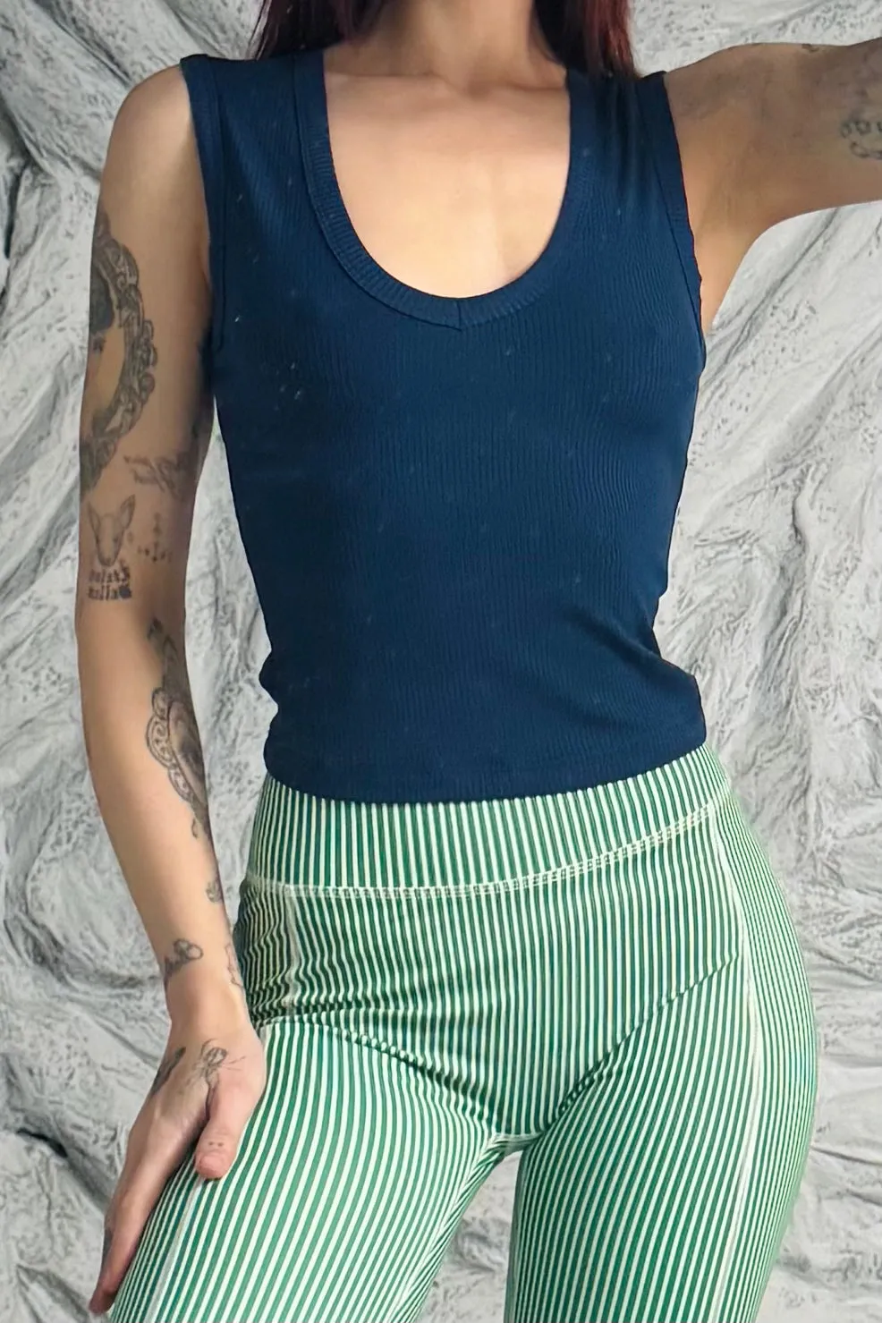 SAMPLE #96 - S Navy Tencel Tank sold by Fashion Brand Company