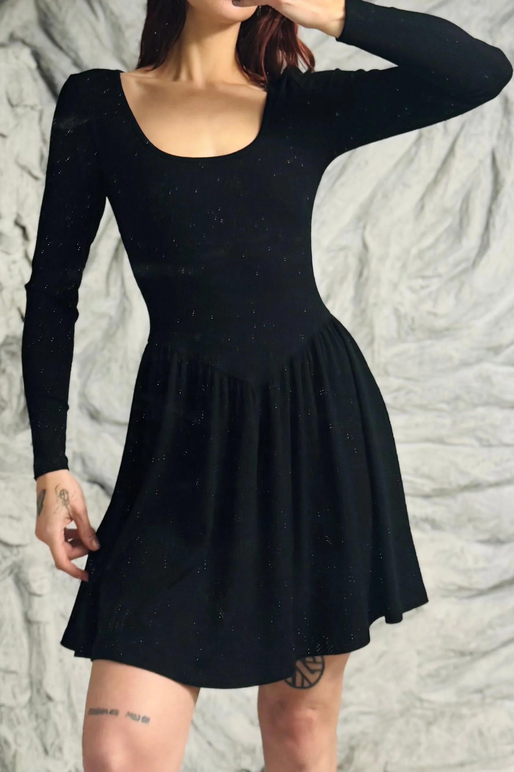 SAMPLE #104 - S Black Tencel Mini Travel Dress sold by Fashion Brand Company product image thumbnail 3