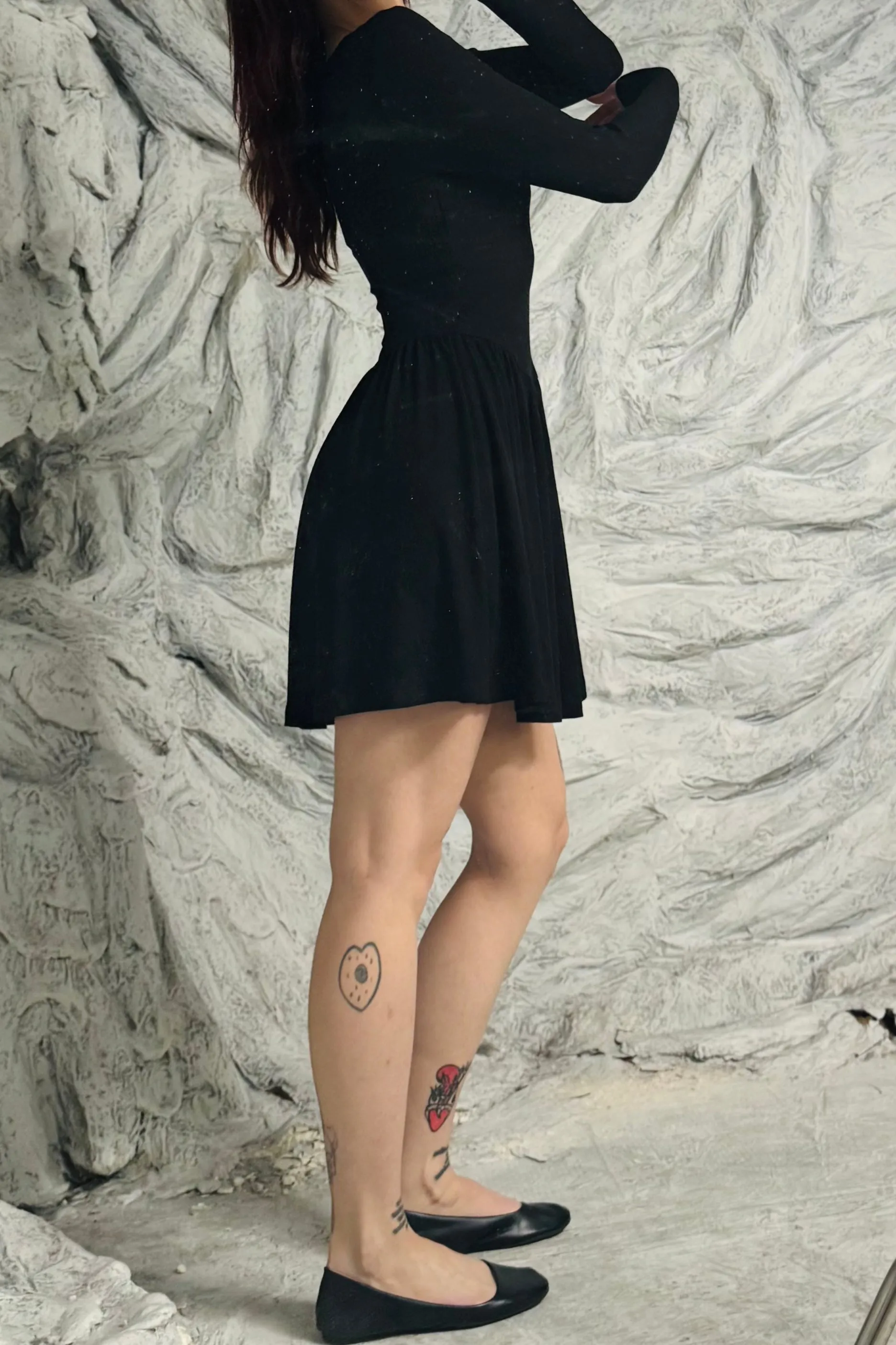 SAMPLE #104 - S Black Tencel Mini Travel Dress sold by Fashion Brand Company product image thumbnail 2