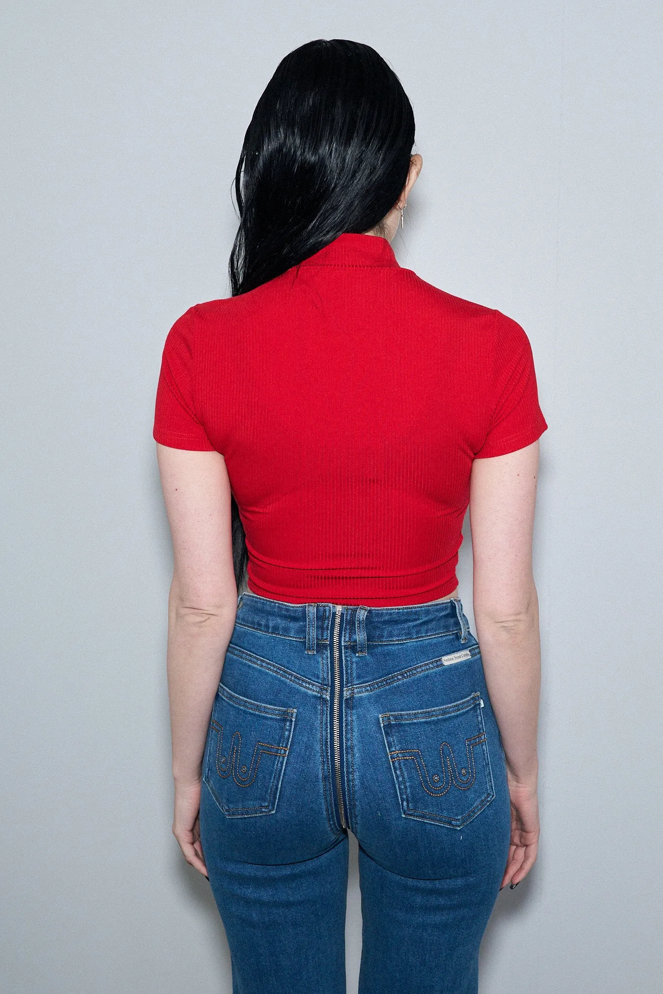 Valentine Boobs Mock Neck Tencel Tee sold by Fashion Brand Company product image thumbnail 4